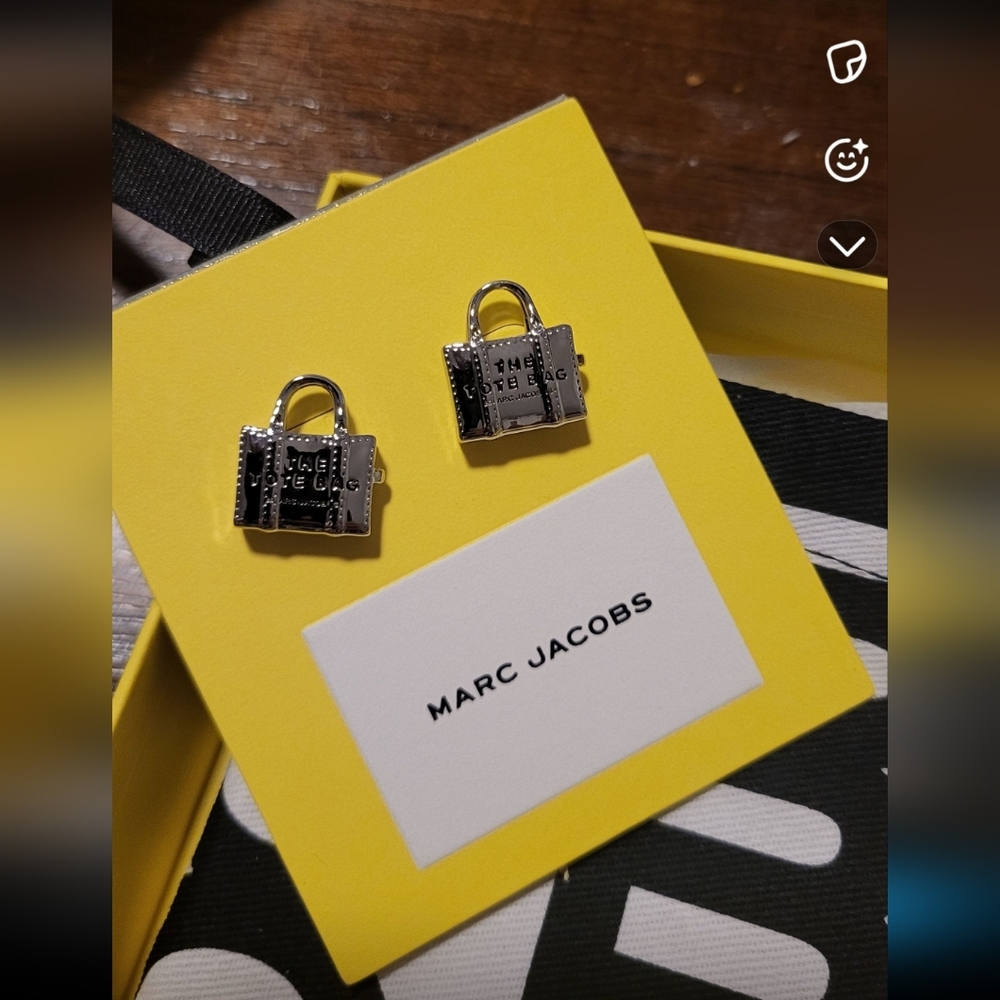 Marc Jacobs Silver TOTE BAG Earrings